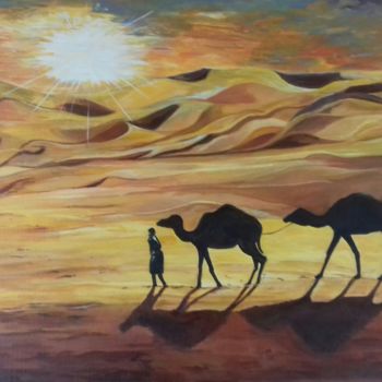 Pittura intitolato "Sahara" da Sabrina Rabin, Opera d'arte originale, Acrilico