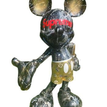 Sculpture intitulée "Mickey Supreme" par Sabrina Seck, Œuvre d'art originale, Acrylique