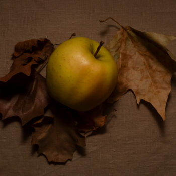 Fotografie getiteld "Apple and leaves" door Sabrina Stea, Origineel Kunstwerk, Digitale fotografie