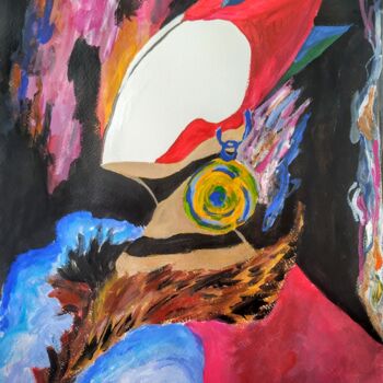 Painting titled "Le Panache" by Sabrina Timsit, Original Artwork, Acrylic
