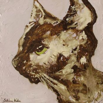 Malerei mit dem Titel "Il s´appelle: Katz" von Sabrina Kuhn, Original-Kunstwerk