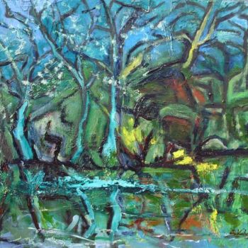 Painting titled "La Forêt Humide" by Sabrina Kuhn, Original Artwork