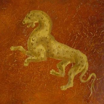 Schilderij getiteld "Panther.jpg" door Sabine Robert, Origineel Kunstwerk, Olie