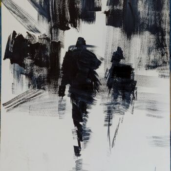 Dessin intitulée "Dessin Promenade" par Sacha Barrette, Œuvre d'art originale, Acrylique