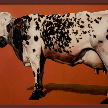Peinture intitulée "Vache 1" par Sacha Schwarz, Œuvre d'art originale, Acrylique