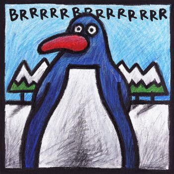 Peinture intitulée "Brrrrr" par Sacha Schwarz, Œuvre d'art originale, Acrylique Monté sur Panneau de bois