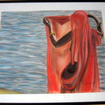 Painting titled "Au bord du Gange" by Sacha Sekeur, Original Artwork