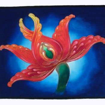 Painting titled "Crossed Flower" by Sachindra Amaratunge, Original Artwork
