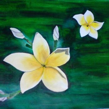 Peinture intitulée "Plumeria" par Sachindra Amaratunge, Œuvre d'art originale