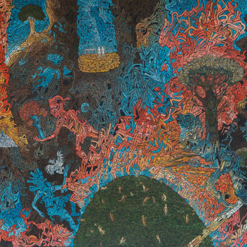 Pintura intitulada "Plant The Trees At…" por David Sahakyants, Obras de arte originais, Guache