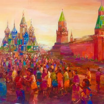 Schilderij getiteld "Kremlin" door Mominet Sadia Roland, Origineel Kunstwerk, Acryl