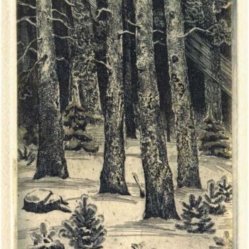 Ремесла под названием "в лесу.офорт" - Виталий Мухаровский, Подлинное произведение искусства