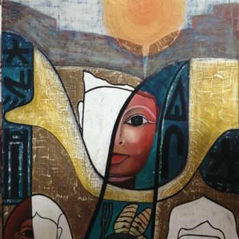 Painting titled "woman" by Safaa Salah, Original Artwork, Acrylic