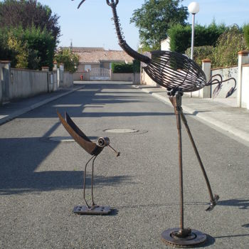 Sculpture titled "Les  oiseaux" by Jean Marc, Original Artwork