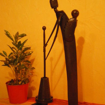 Sculpture titled "Fatoumata ." by Jean Marc, Original Artwork