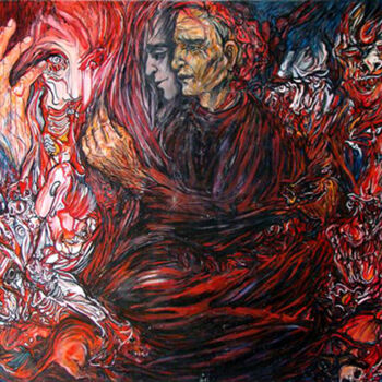 Painting titled "Achaziah and Beelze…" by Safir & Rifas, Original Artwork, Oil