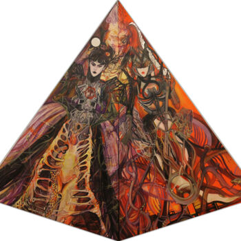 Pintura intitulada "Venera and Death" por Safir & Rifas, Obras de arte originais, Óleo Montado em Armação em madeira