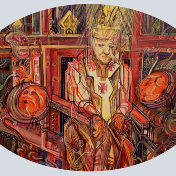 Pintura intitulada "The Supreme" por Safir & Rifas, Obras de arte originais, Óleo Montado em Armação em madeira