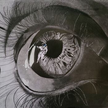 Dessin intitulée "Vision" par Sagar Pawar, Œuvre d'art originale, Crayon