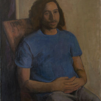 Pintura titulada "Portrait of Ran" por Sagi Zuker, Obra de arte original, Oleo