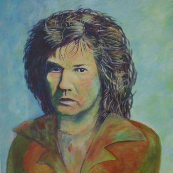 Painting titled "gary moore" by Gilles Sagot, Original Artwork, Acrylic