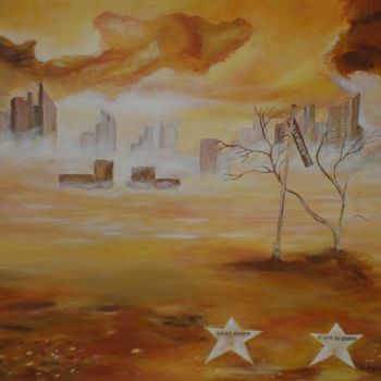 Картина под названием "hollywood boulevard" - Gilles Sagot, Подлинное произведение искусства, Акрил