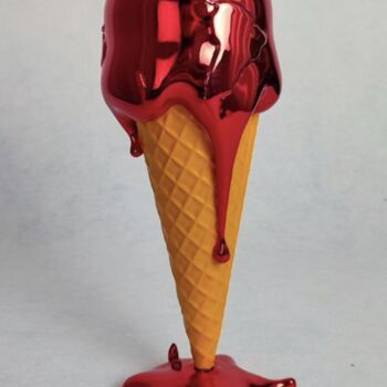 Sculpture intitulée "The last ice cream-…" par Sagrasse, Œuvre d'art originale, Résine