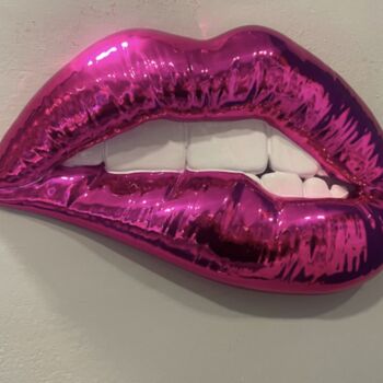 Escultura intitulada "Mmmh... Pink" por Sagrasse, Obras de arte originais, Resina Montado em Outro painel rígido