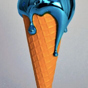 Sculpture intitulée "The last ice cream…" par Sagrasse, Œuvre d'art originale, Résine