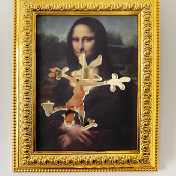 Pintura intitulada "I'm Sorry Mona Lisa" por Sagrasse, Obras de arte originais, Acrílico Montado em Armação em madeira