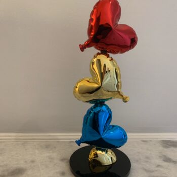 Sculpture intitulée "Love Love Love" par Sagrasse, Œuvre d'art originale, Résine
