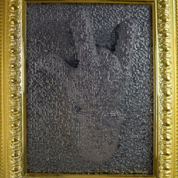 Картина под названием "Rock Pin Art" - Sagrasse, Подлинное произведение искусства, Акрил Установлен на Деревянная рама для н…