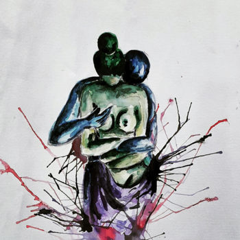 Pittura intitolato "Transcending Bounda…" da Sahani Madihage, Opera d'arte originale, Acrilico Montato su Telaio per barella…