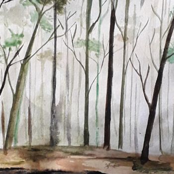 绘画 标题为“Lonely Grove” 由Sahani Madihage, 原创艺术品, 丙烯 安装在木质担架架上