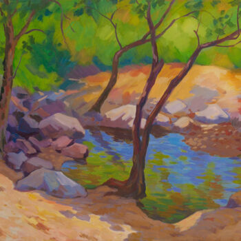 Painting titled "Rill" by Said Shamirbaev, Original Artwork, Oil