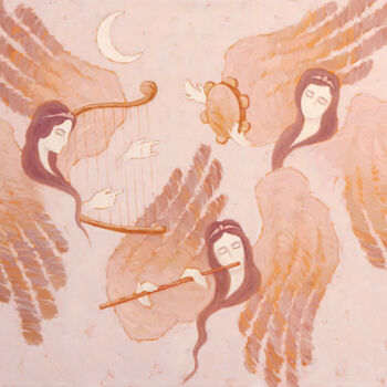 Pittura intitolato "Muses" da Said Shamirbaev, Opera d'arte originale, Olio