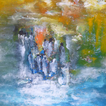 Painting titled "Vers-la-lumiere" by Hayat Saidi, Original Artwork