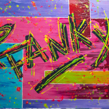 Картина под названием "FANKY LATINA" - Saint Pablo, Подлинное произведение искусства, Акрил Установлен на Деревянная рама дл…