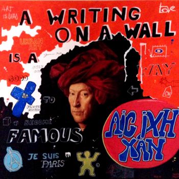 Malarstwo zatytułowany „a Writing is a Good…” autorstwa Sainte Fauste, Oryginalna praca, Akryl