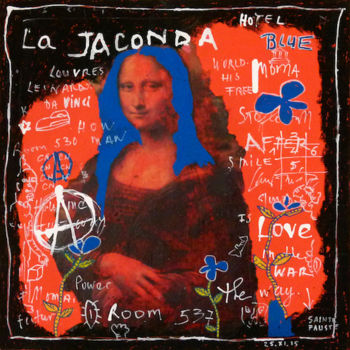 Painting titled "La Jaconda" by Sainte Fauste, Original Artwork, Acrylic