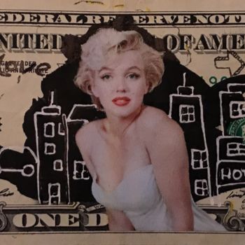 Painting titled "Bank Note Serie - M…" by Sainte Fauste, Original Artwork, Acrylic