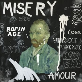 「Misery of Love」というタイトルの絵画 Sainte Fausteによって, オリジナルのアートワーク, アクリル