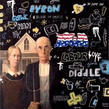 Malerei mit dem Titel "Byron and Nan - Sai…" von Sainte Fauste, Original-Kunstwerk, Acryl