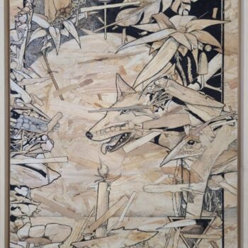 Pittura intitolato "Sabbat" da Saïr, Opera d'arte originale, Acrilico Montato su Altro pannello rigido