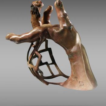 Sculpture intitulée "MT1" par Sak, Œuvre d'art originale, Bronze