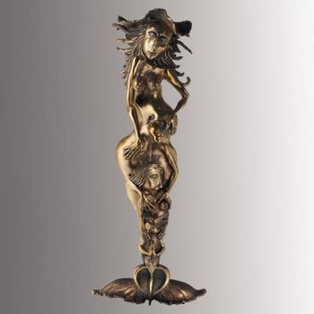 Sculpture intitulée "FAMILLE" par Sak, Œuvre d'art originale, Bronze