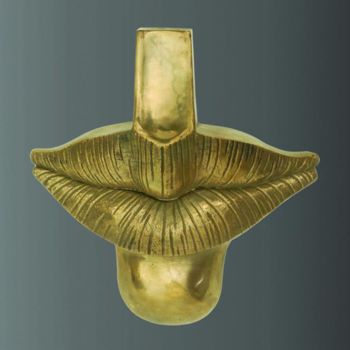 Sculptuur getiteld "BOUCHE" door Sak, Origineel Kunstwerk, Bronzen