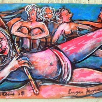 Painting titled "Lugar Femenino" by Vicente Fabre, Original Artwork, Oil