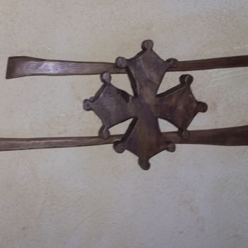 Escultura intitulada "croix occitane" por Saks, Obras de arte originais
