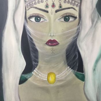 Peinture intitulée "Berber secret" par Sakina Naiha, Œuvre d'art originale, Acrylique